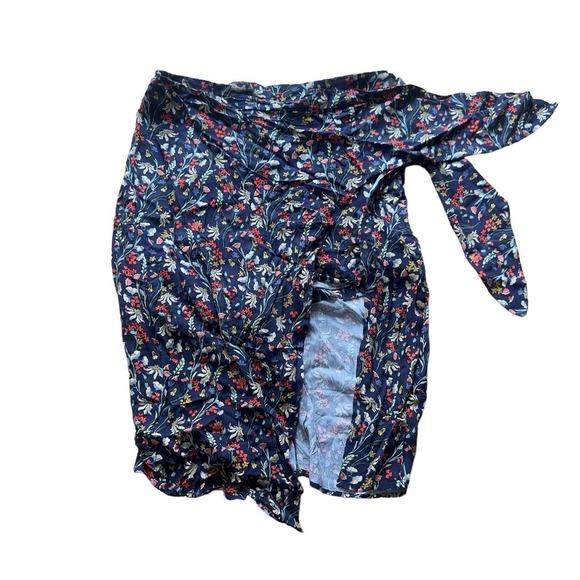 Zara Pants - Zara Skort Skirt Short Front Knot Skirt Floral Knee Open Front Women's M Floral